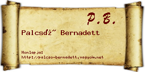 Palcsó Bernadett névjegykártya